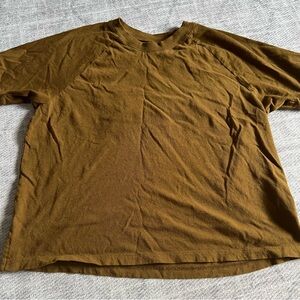 Madewell Women’s Mustard Crop Casual Shirt Size Small